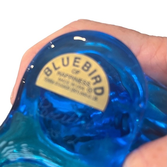 Terra Studios Bluebird of Happiness Votive Candle Holder Signed Dated 2002 - Picture 8 of 11